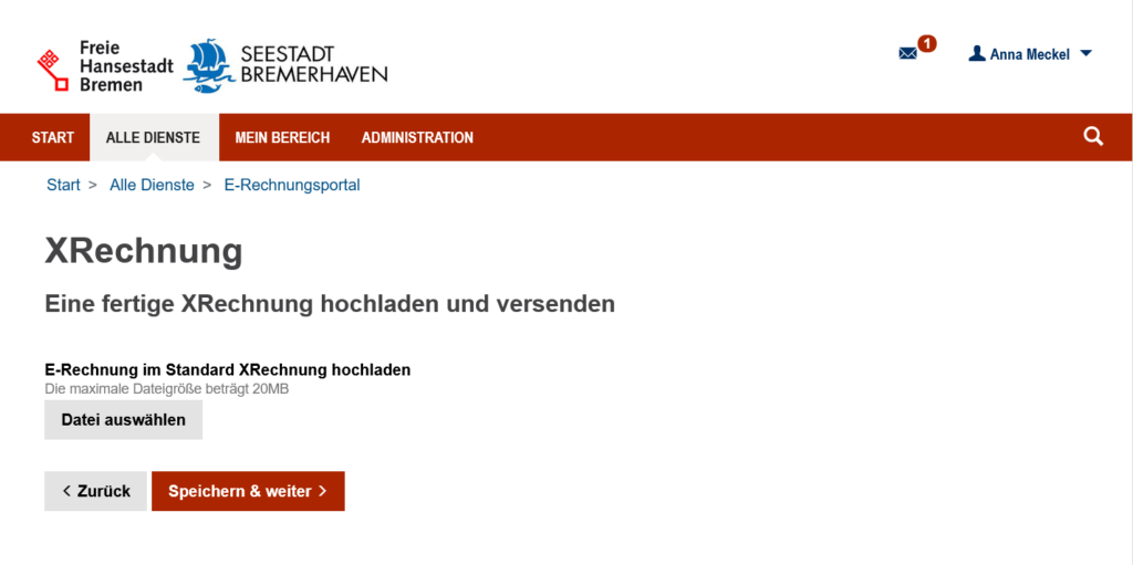 Hochladen