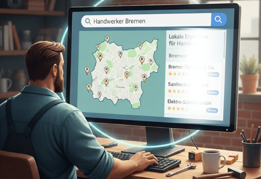 Handwerker verwendet Local SEO Checkliste